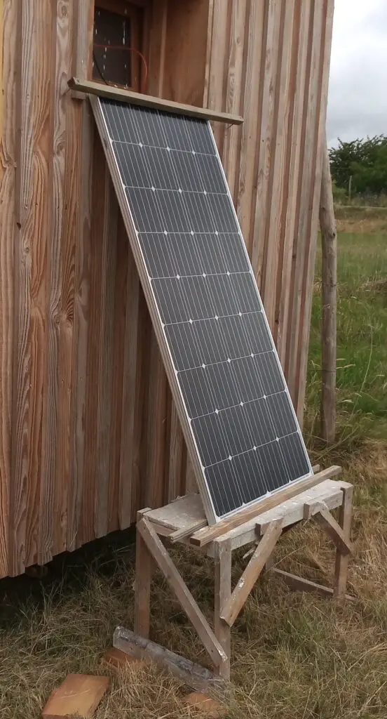 Pictured is my solar panel being tested