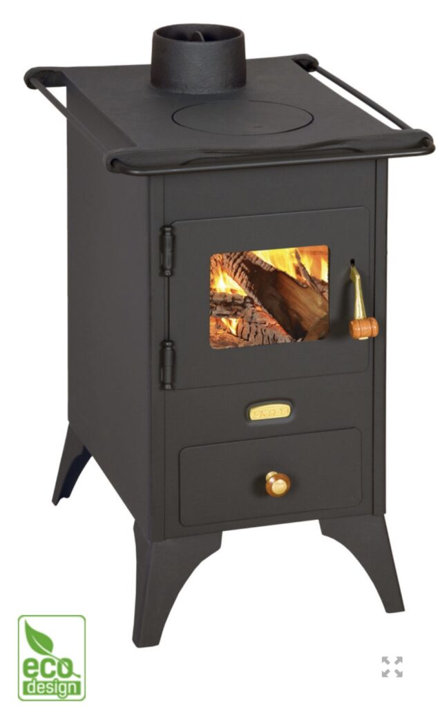 Pictured is the Prity Mini wood burning stove