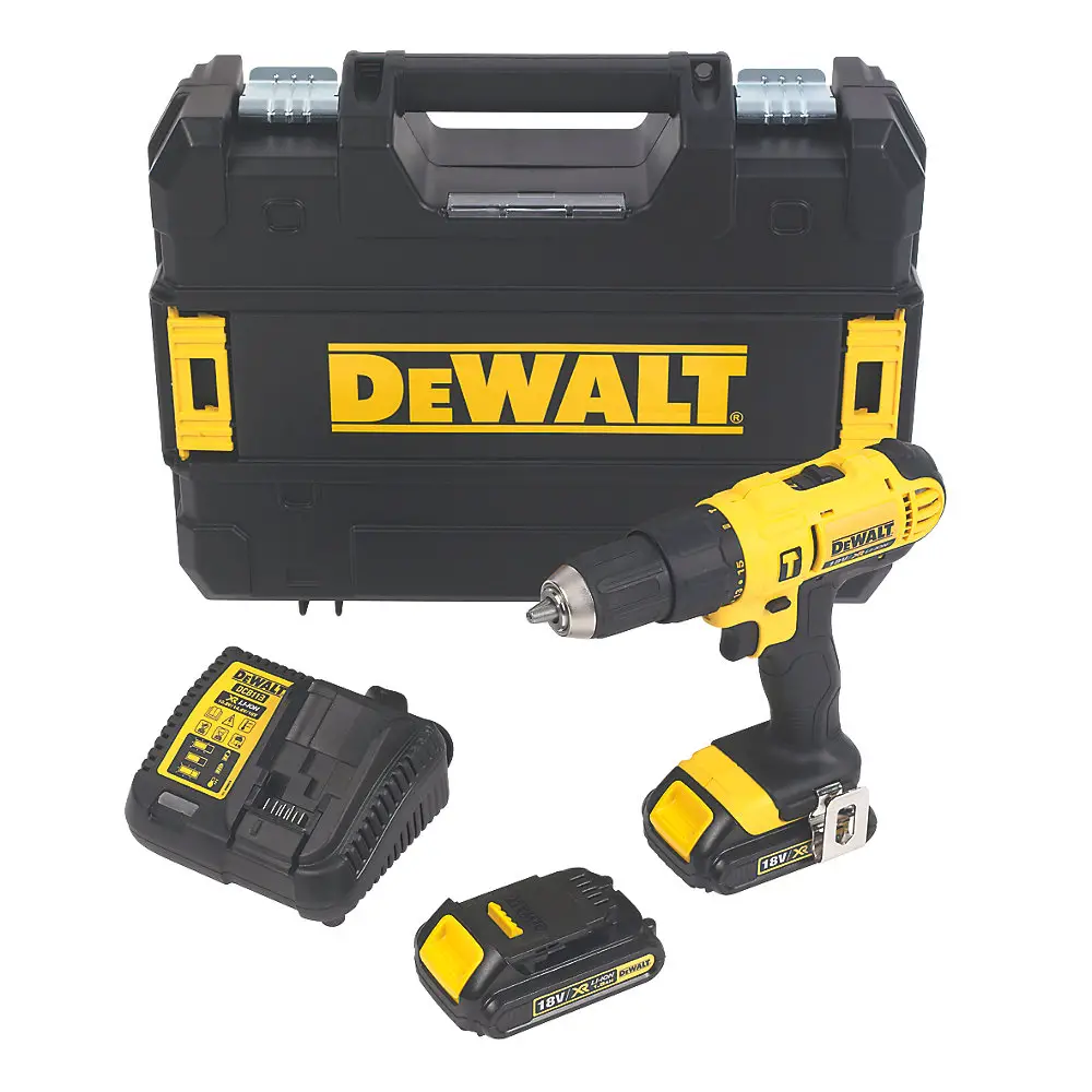 Pictured is a 18v DeWalt Cordless Drill