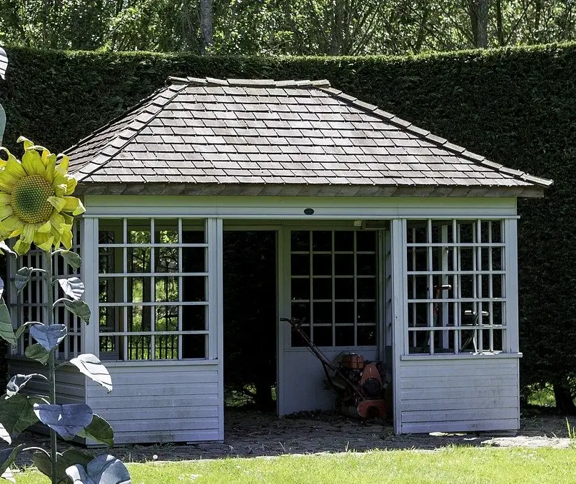 Pictured above is a typical garden summerhouse