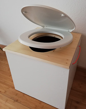 Pictured is a compost toiler